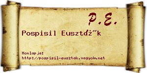 Pospisil Euszták névjegykártya